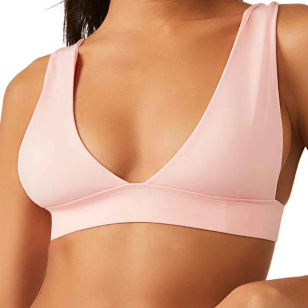 Chic Light Pink Triangle Bralette - Picture 1 of 7